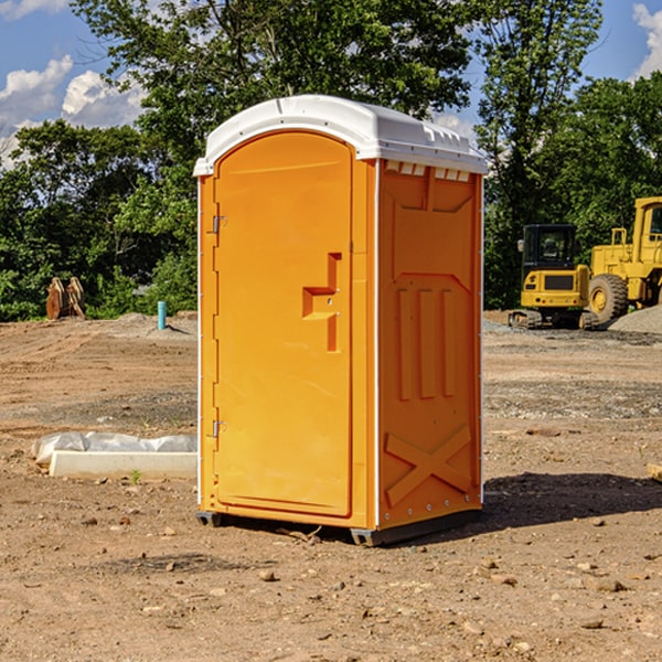 how often are the porta potties cleaned and serviced during a rental period in Dering Harbor